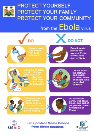 Ebola à faire et à ne pas faire Poster