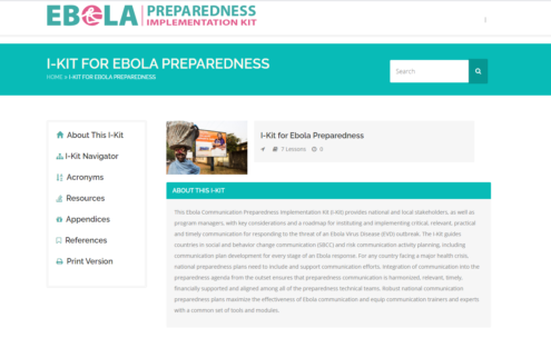 Homepage Ebola Communication Network