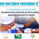 Publication sur les réseaux sociaux: Mâle adulte recevant un vaccin