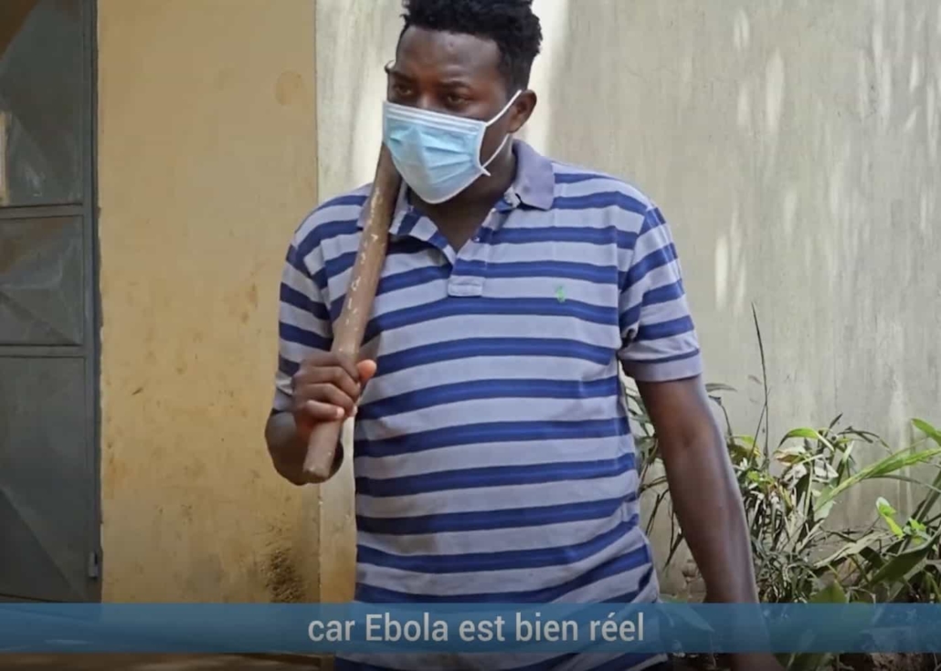 A man in Guinea talking about Ebola