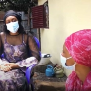 A women in Guinea talking about Ebola